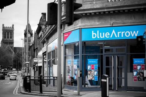 Find your local branch. A Blue Arrow Branch Front