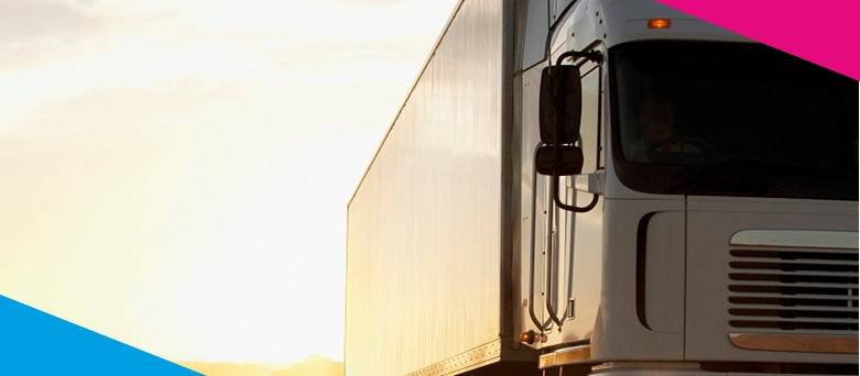 White Large Goods Vehicle on the road