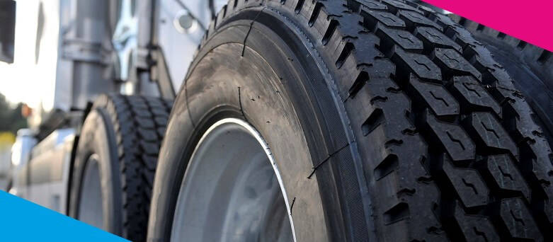 Close-up image of vehicle wheels