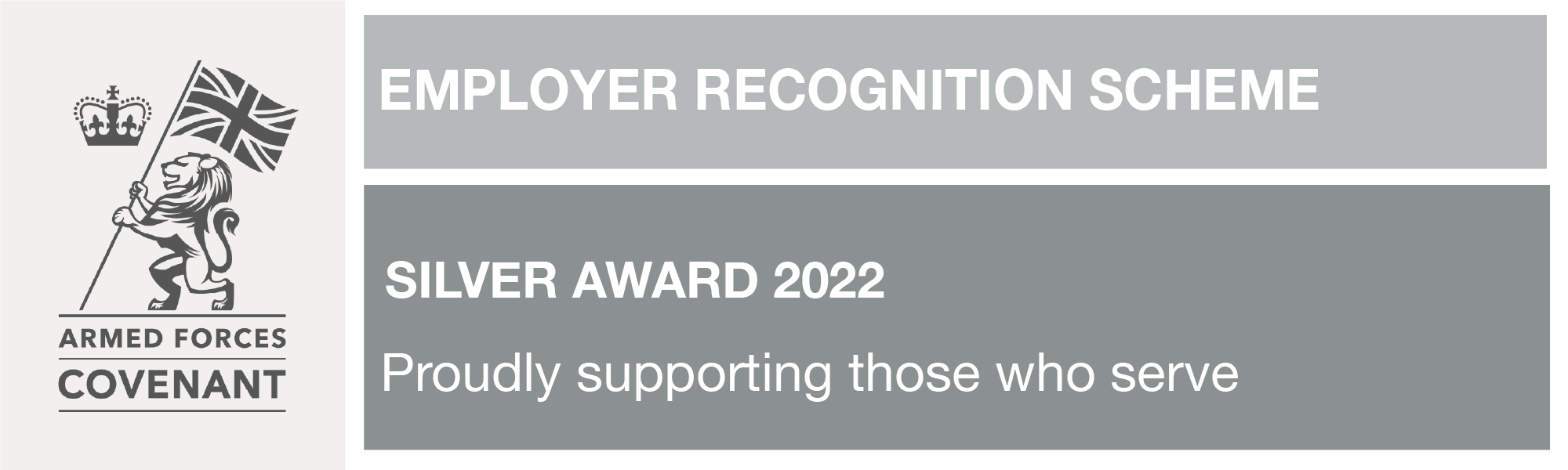Employer Recognition Scheme Silver Award 2022 for Armed Forces Covenant